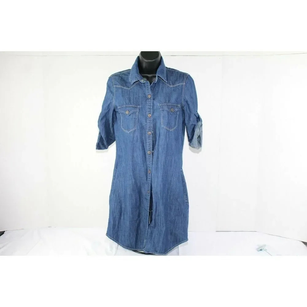 ladies MANGO long jean jacket size XXS